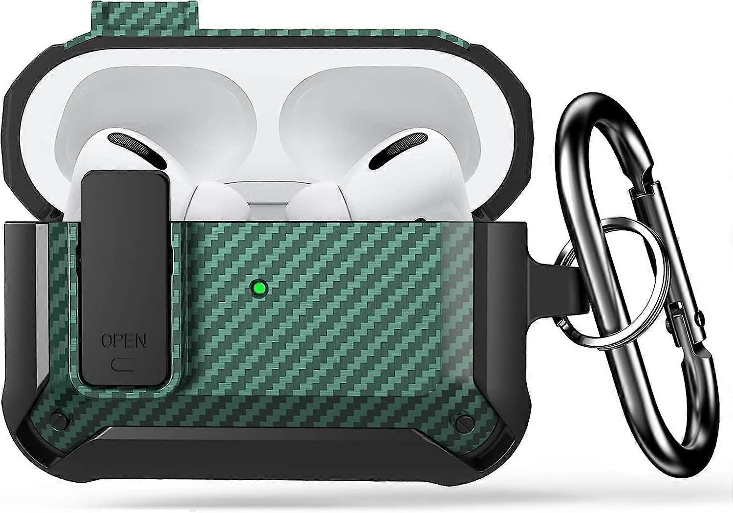 Case for Airpods Pro Case Cover with Lock Lid, Protective Cover Compatible with Airpod Pro Case for Men, Shockproof