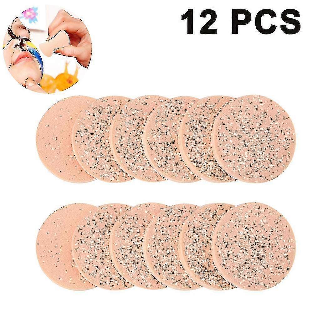 12 Packs Face Paint Sponge Set Make-up Sponge Round Sponge Puff