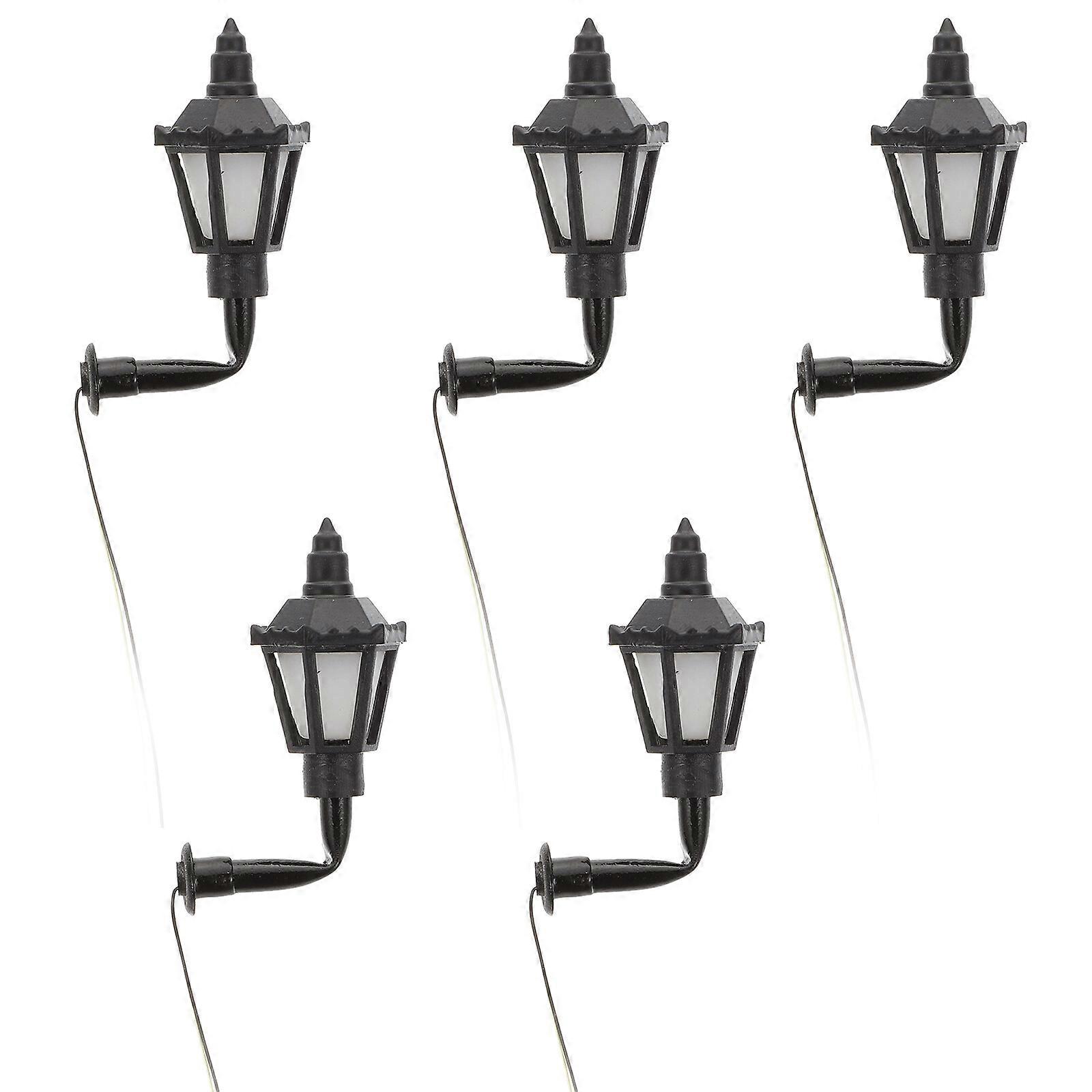 5Pcs Sand Table Model Lights Decorative Wall Lamp Model Mini Light Ornament