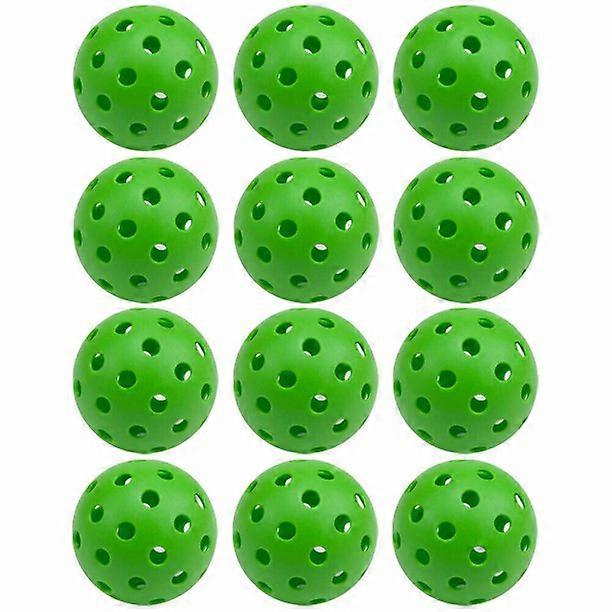 Pack de 12 Super Soft Baseball Practice Ball Pickle Ball Plastic Practice Ball, vert