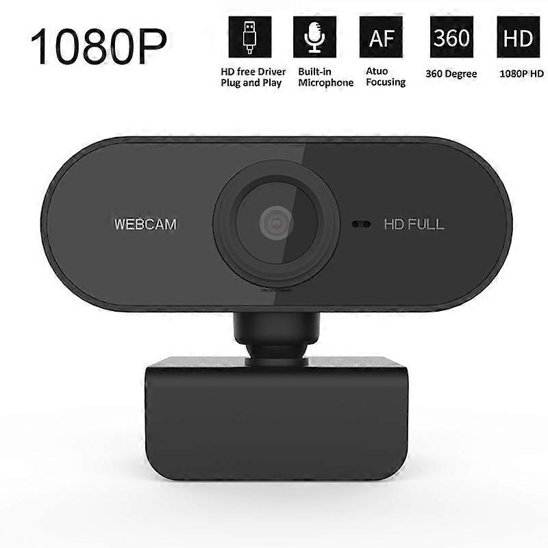 Webcam 1080P Full HD With Microphone USB Plug For PC Computer Mac Laptop Desktop Live Broadcast Video Calling Work Mini Camera