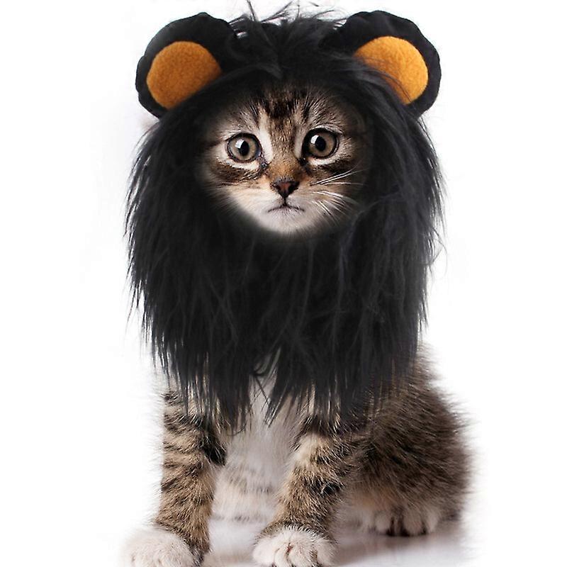 Lion Mane Wig Cat Costume Pet Adjustable Washable