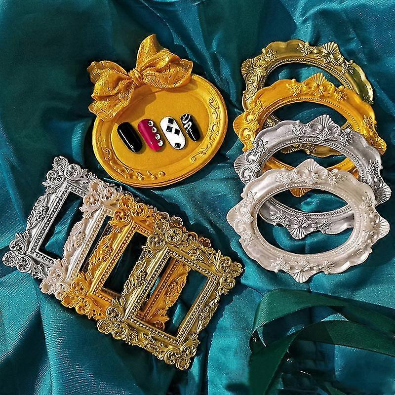 Nouveau design Nail Art Display Retro Metal Irregular Photo Frame Nail Showing Tool