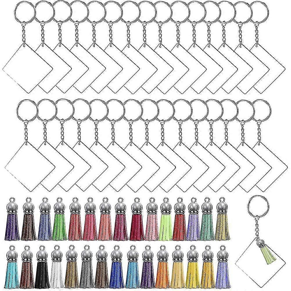 1set Diy Tassel Keychain Material Creative Key Ring Accessory Handmade Craft