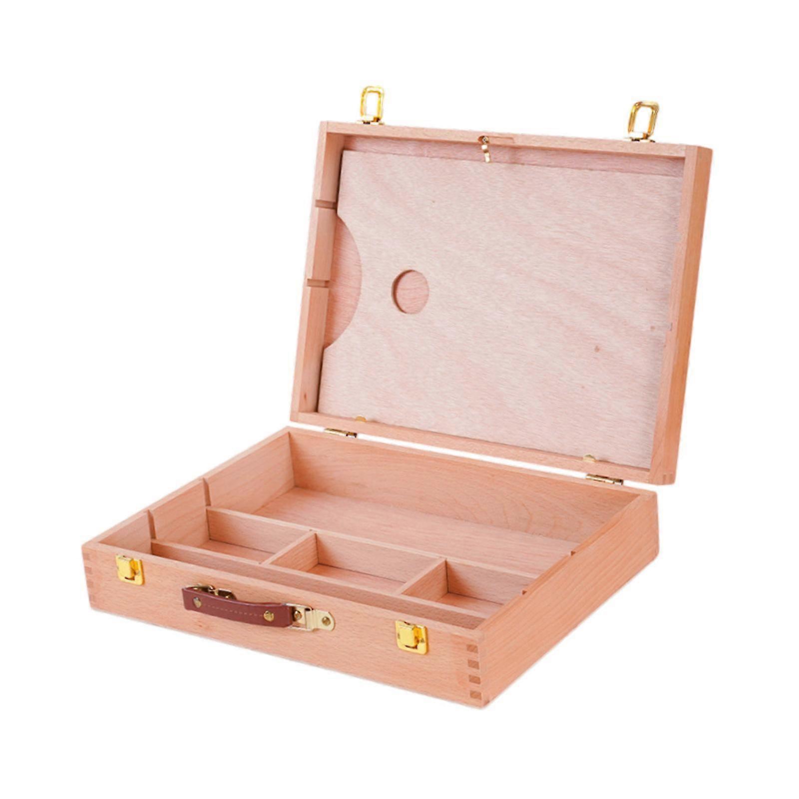 אמן אספקה תיבת שולחן עבודה מקרה ציור עץ עבור מברשות חותמות עיפרון פסטל L