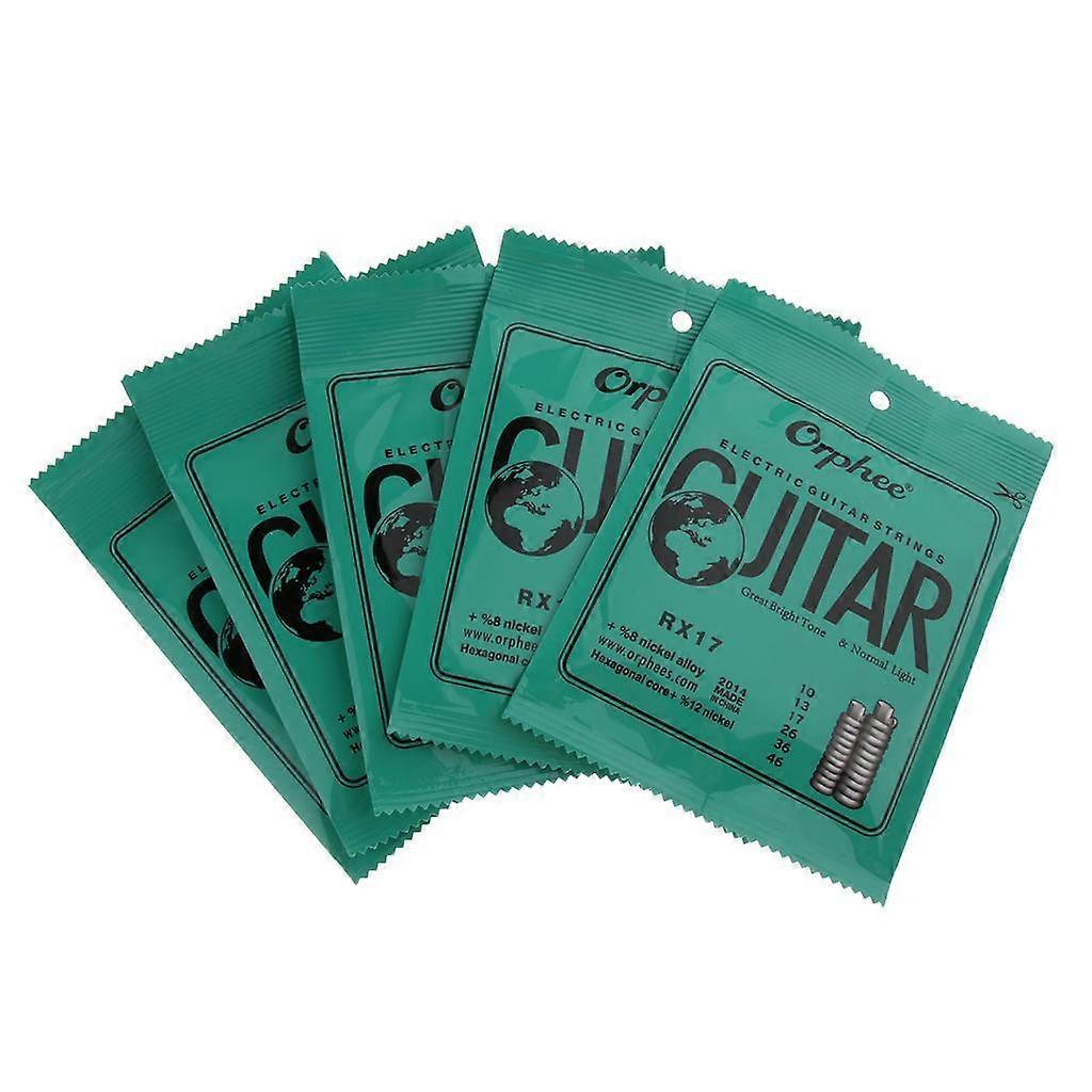5 Packs Electric Guitar String Set Guitar Replacement Accessory RX17