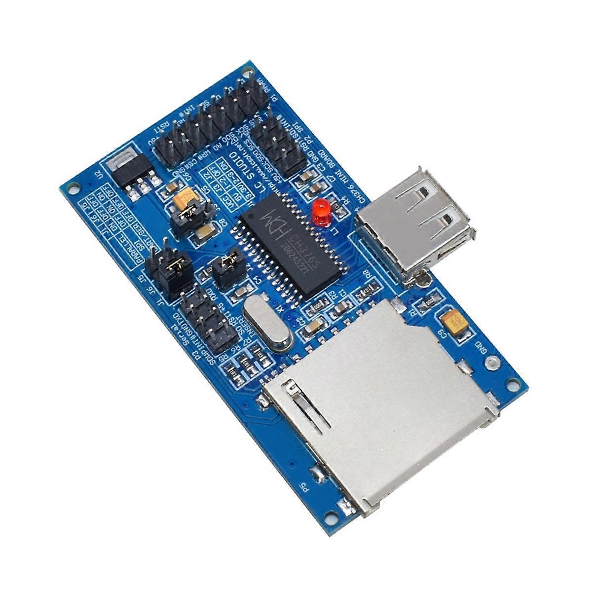 IC USB Development Board Evaluation Board Module CH376 CH376S SD Card Crystal Oscillator Serial Port for