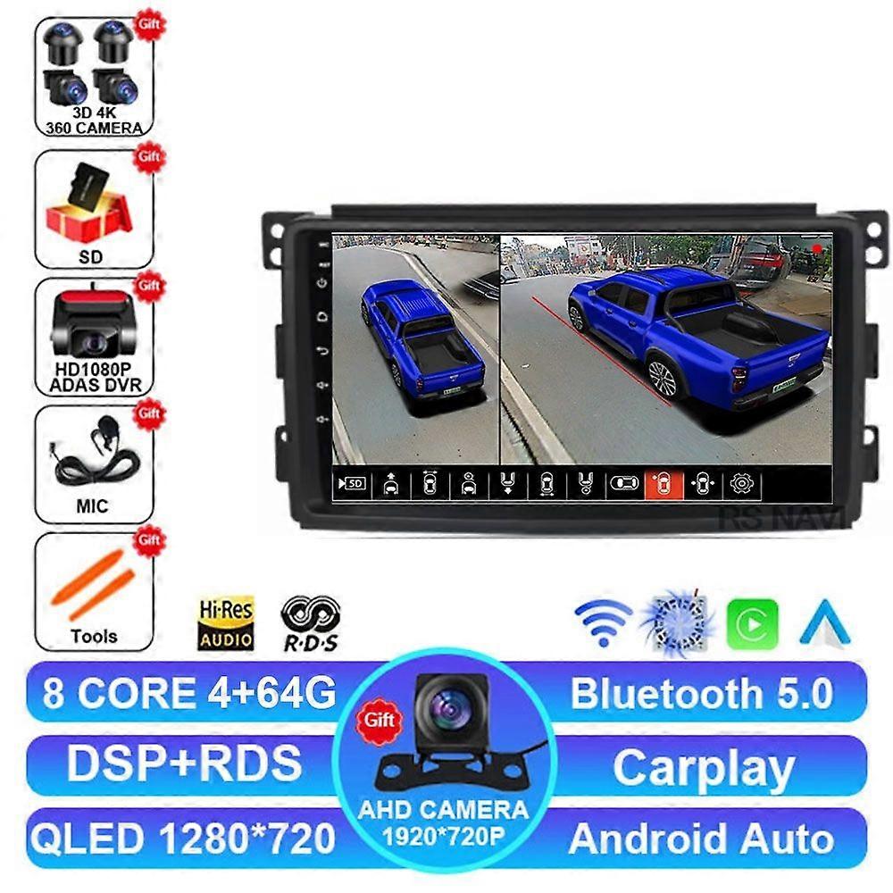 Android 14 Car Radio For Mercedes Benz Smart Fortwo 2006 2007 2008 2009 2011-2015 Head Unit Navigation 5g Wifi Dvd Dsp Gps 2din