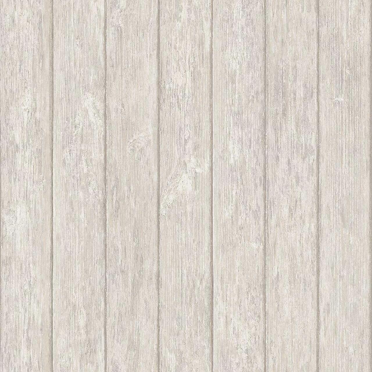Galerie Beige Cream Wood Panel Wallpaper