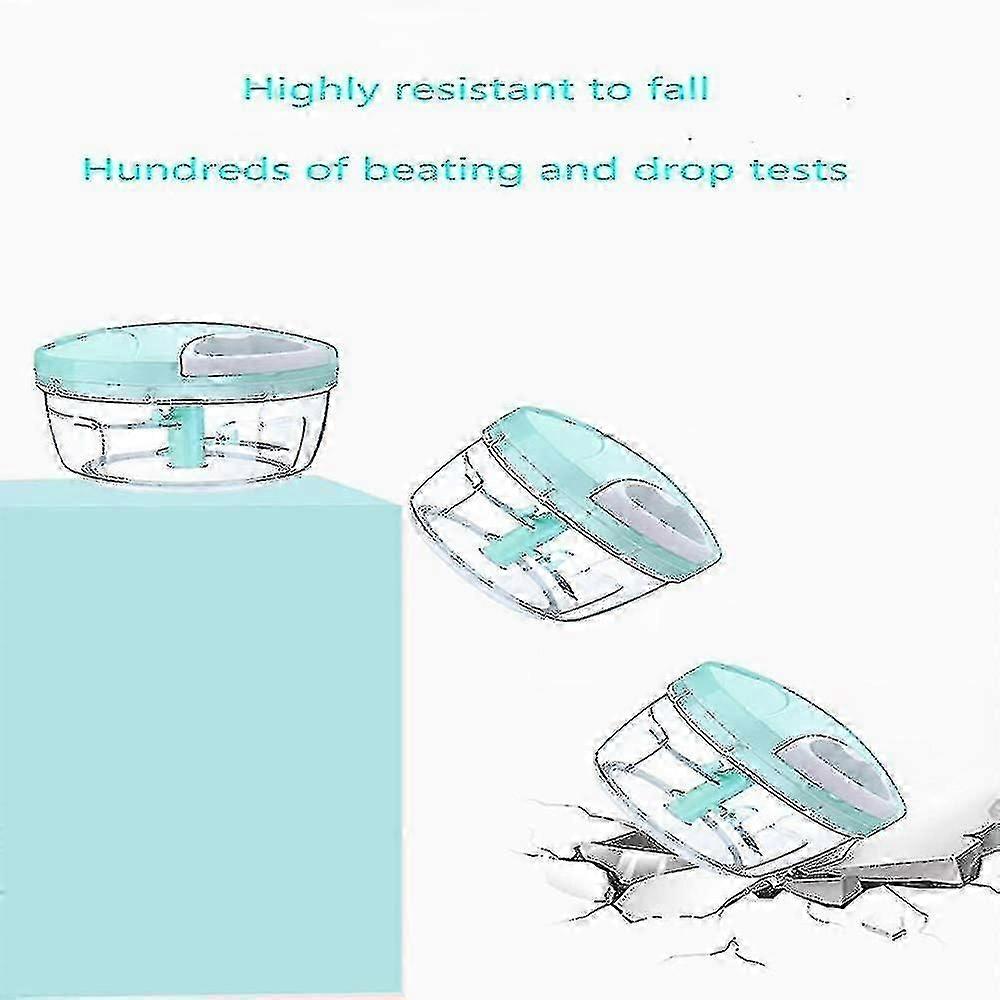 Onion Chopper, Onion Slicer, Vegetable Chopper, 500 Ml Vegetable Chopper With 3 Blades
