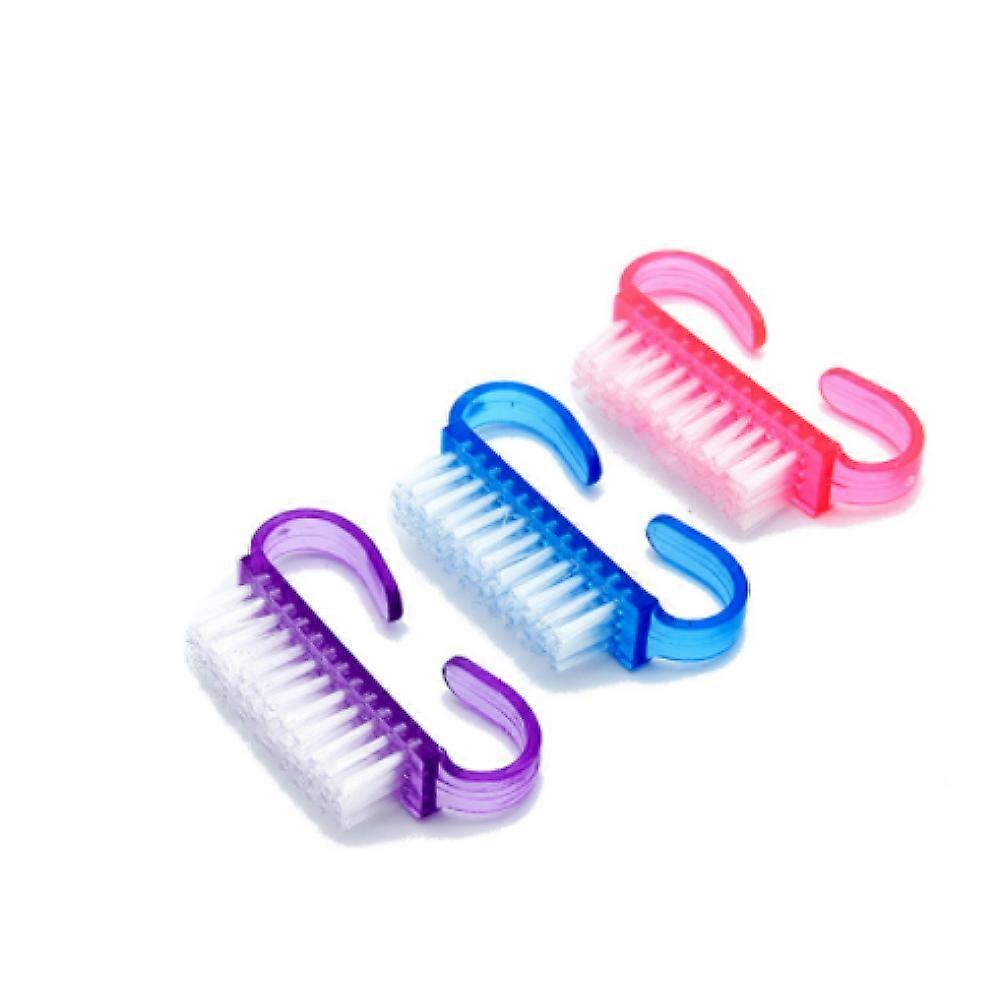 Nail cleaning brush with handle