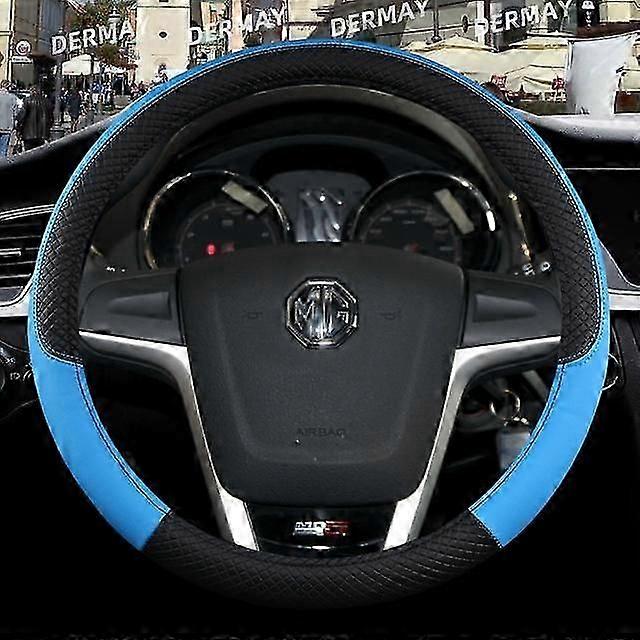 För Mg Hs Zs Ev Mg3 3sw Mg5 Mg6 Mg7 Zr Ehs Ezs Gt 9 Färger Bil Rattskydd Pu Halkfri Auto Tillbehör O form Blå