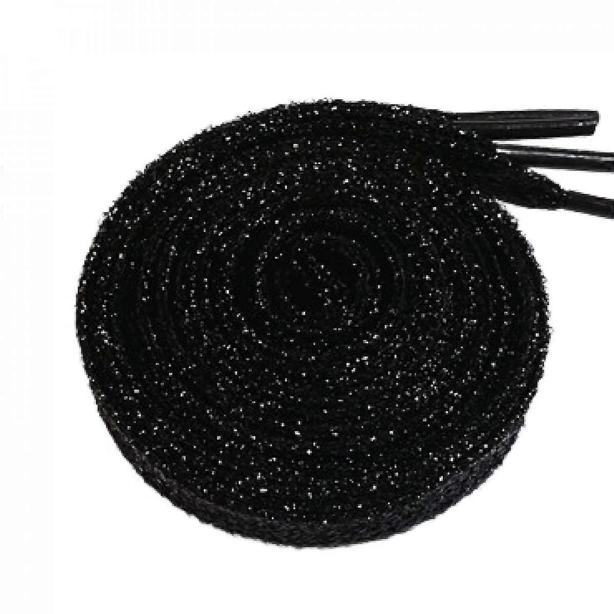 2 Pairs Flat Glitter Shiny Metallic Shoe Laces, Colorful Sequin Shoelaces110cm