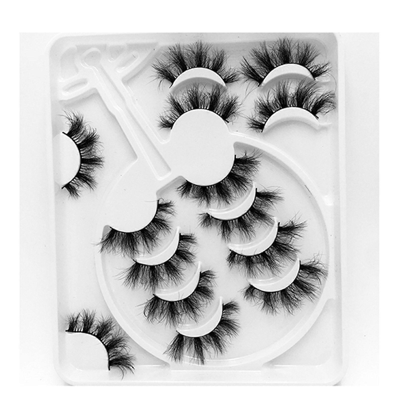 7 Pair With 8D Mink False Eyelashes Natural Eyelashes Makeup Wild Eyelashes