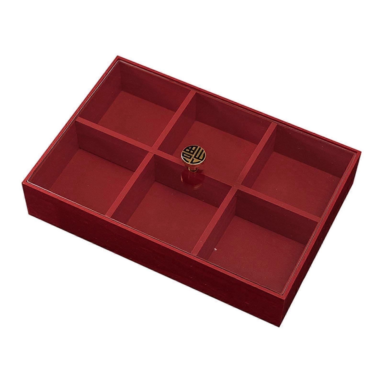 Dry Fruit Container Candy Bowl Wooden Tea Drawer Box for Fruits Cookies Nuts