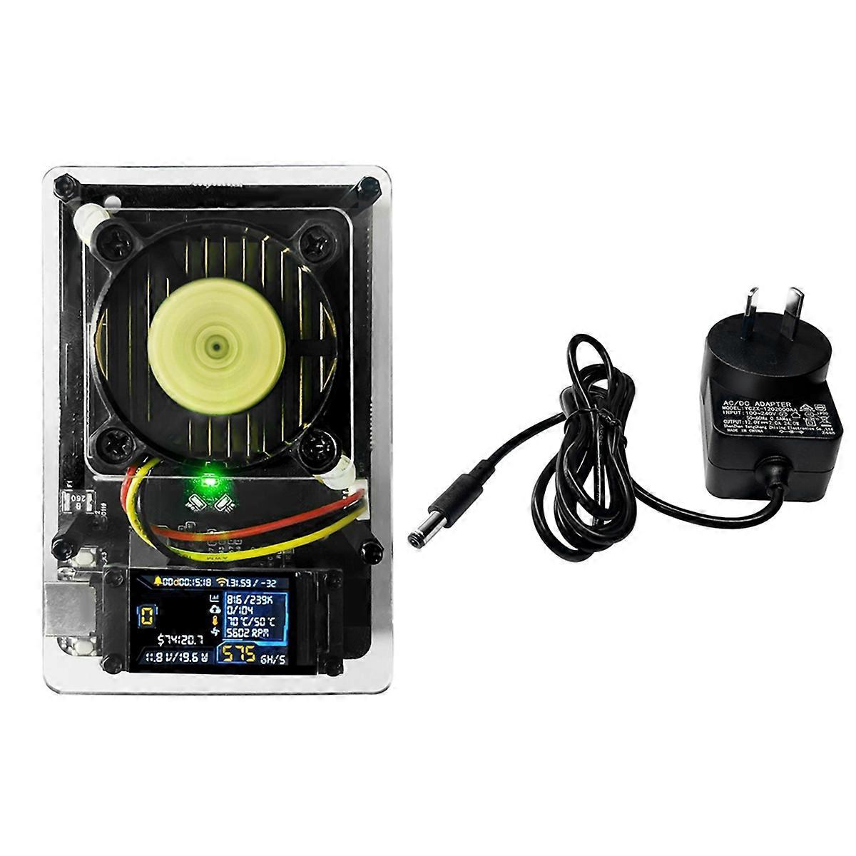 NMAxe Bitaxe NMMiner Solo Lottery Miner Ultra BM1366 Asic Chip 500G-550Gh/S Full Colorful Display A