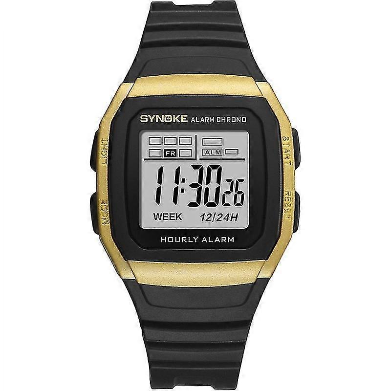 Synoke 9023b Shockproof & Waterproof Electronic Watch Gold