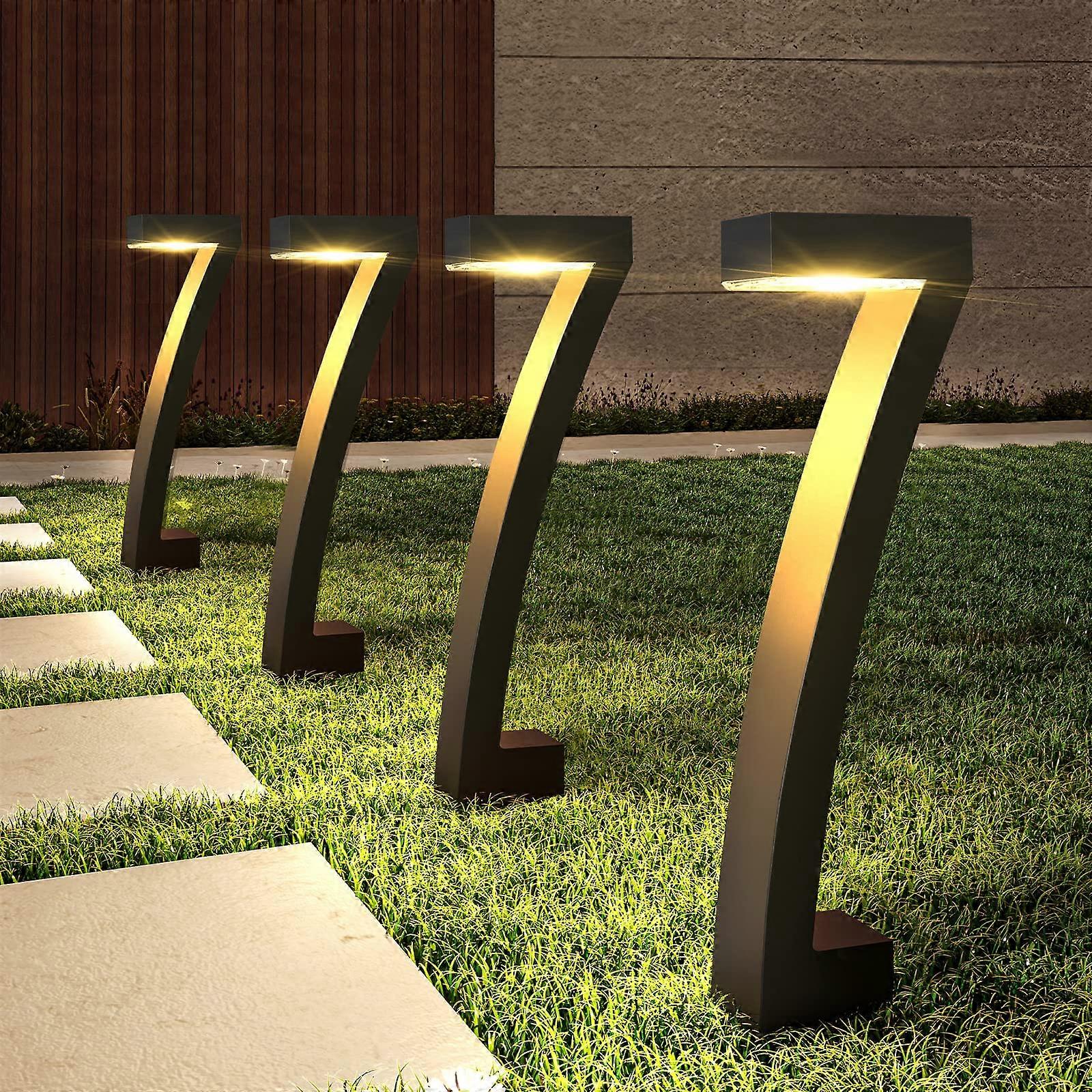 Solar Outdoor Lights 6 Pack Waterproof LED Garden Pathway Lighting with Adjustable Brightness and Durable Design
