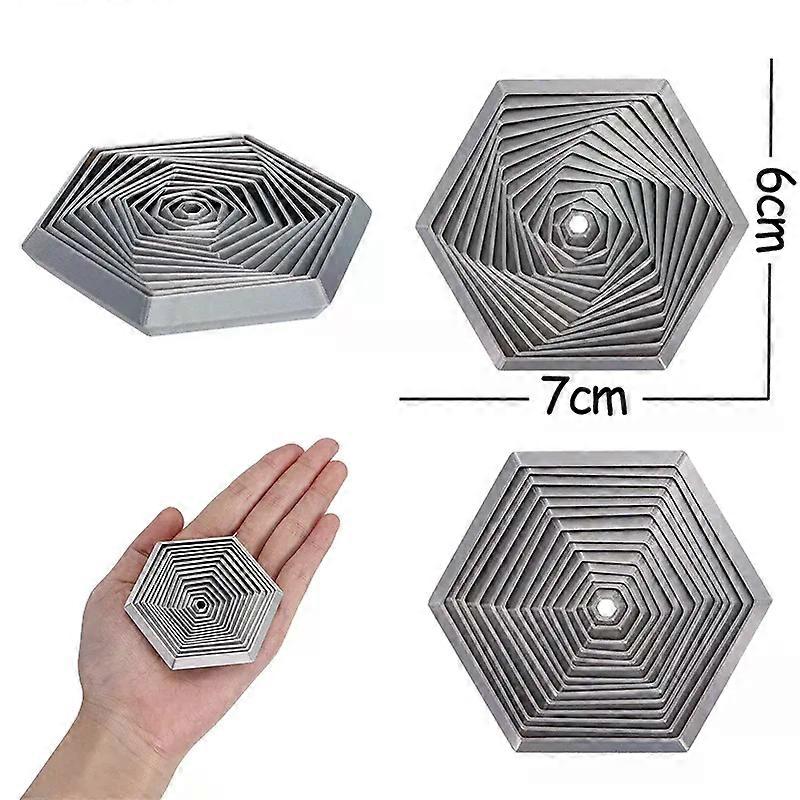 3D Printed Fractal Fidget Hexagon 7cm Portable Playing Sensory Anti-stress Toy