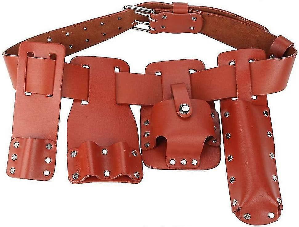 2023 5-in-1 Tool Belt with Leather Scaffolding Pouch and Accessories