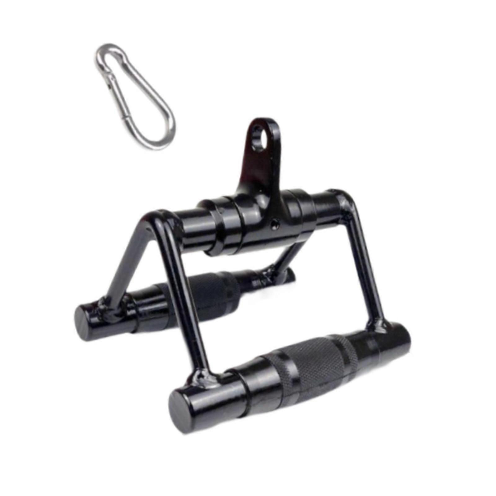 Double D Row Handle Steel Pull Down Bar for Strength Training Fitness Tricep