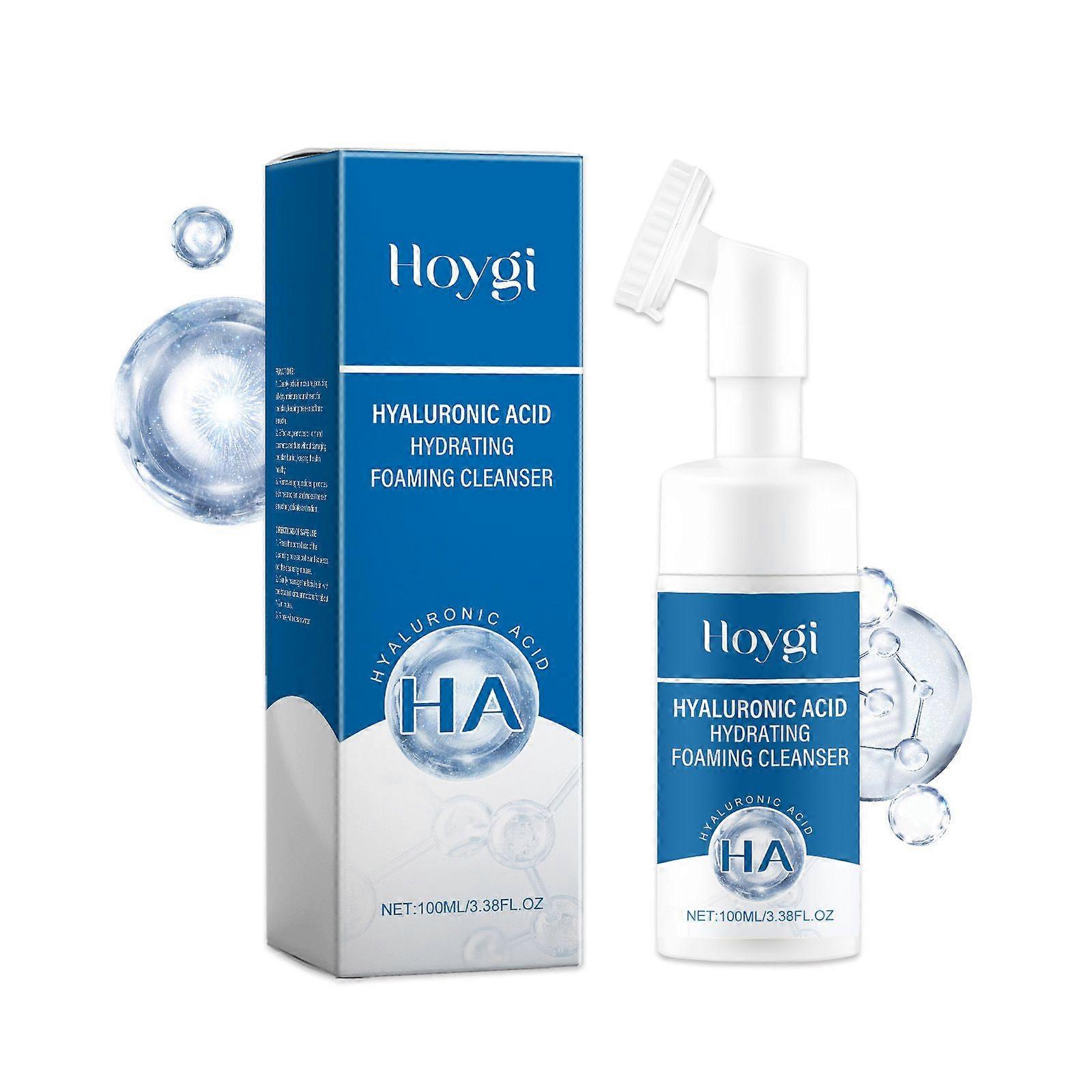 Hoygi حمض الهيالورونيك مرطب موس منظف لطيف منظف ترطيب تنظيف ناعم البشرة