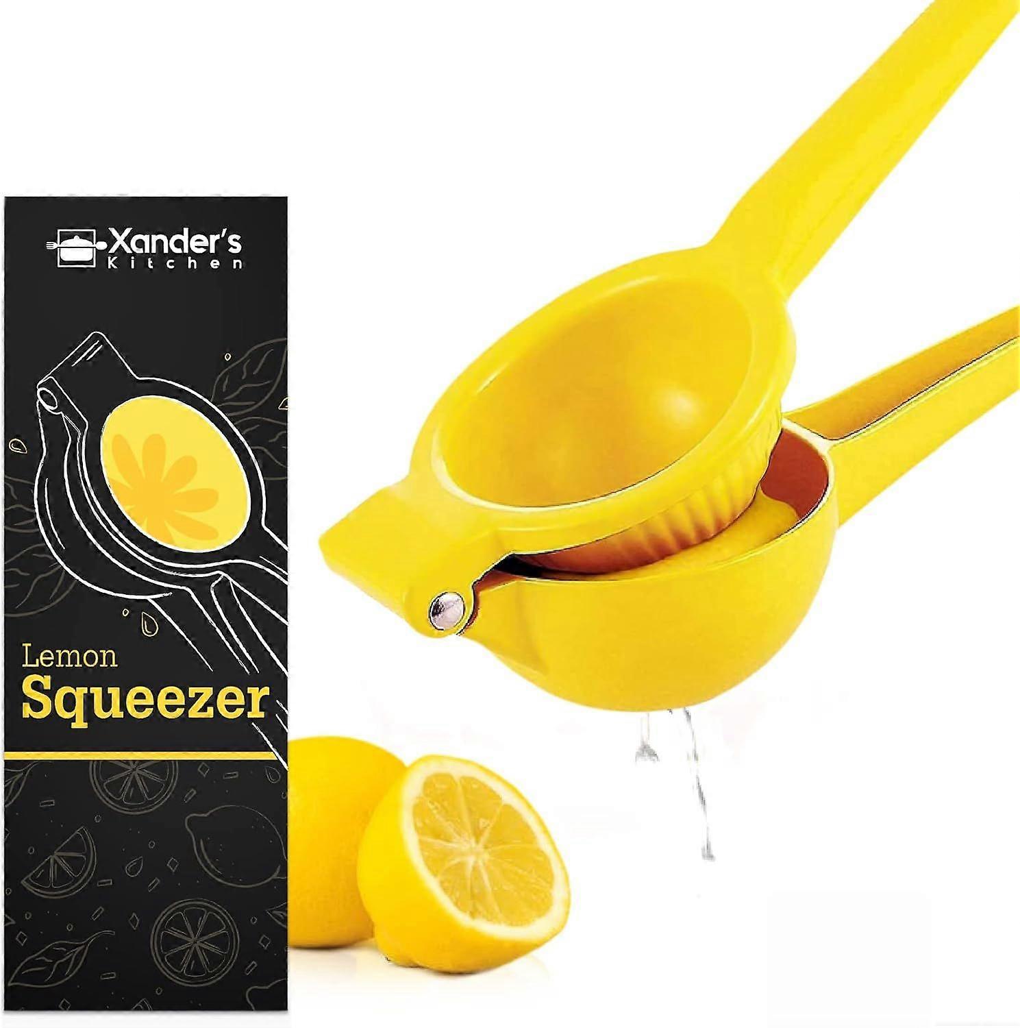 Lemon Juicer - Manual Lemon Squeezer for Kitchen - Durable Aluminum Lemon Juicer, Ideal for Limes, Oranges, Cocktails, Bars