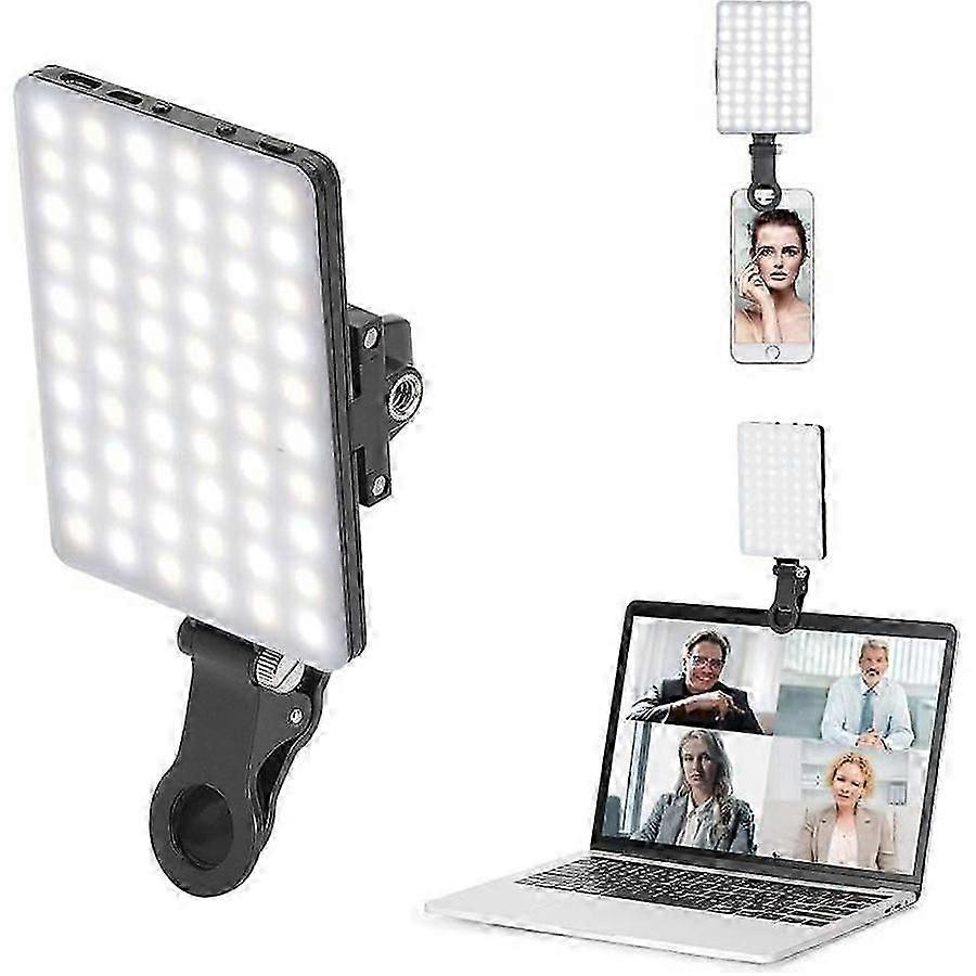 Portable 60 LED Fill Light: Clip-on Design with 3 Modes for Makeup & Live Broadcast