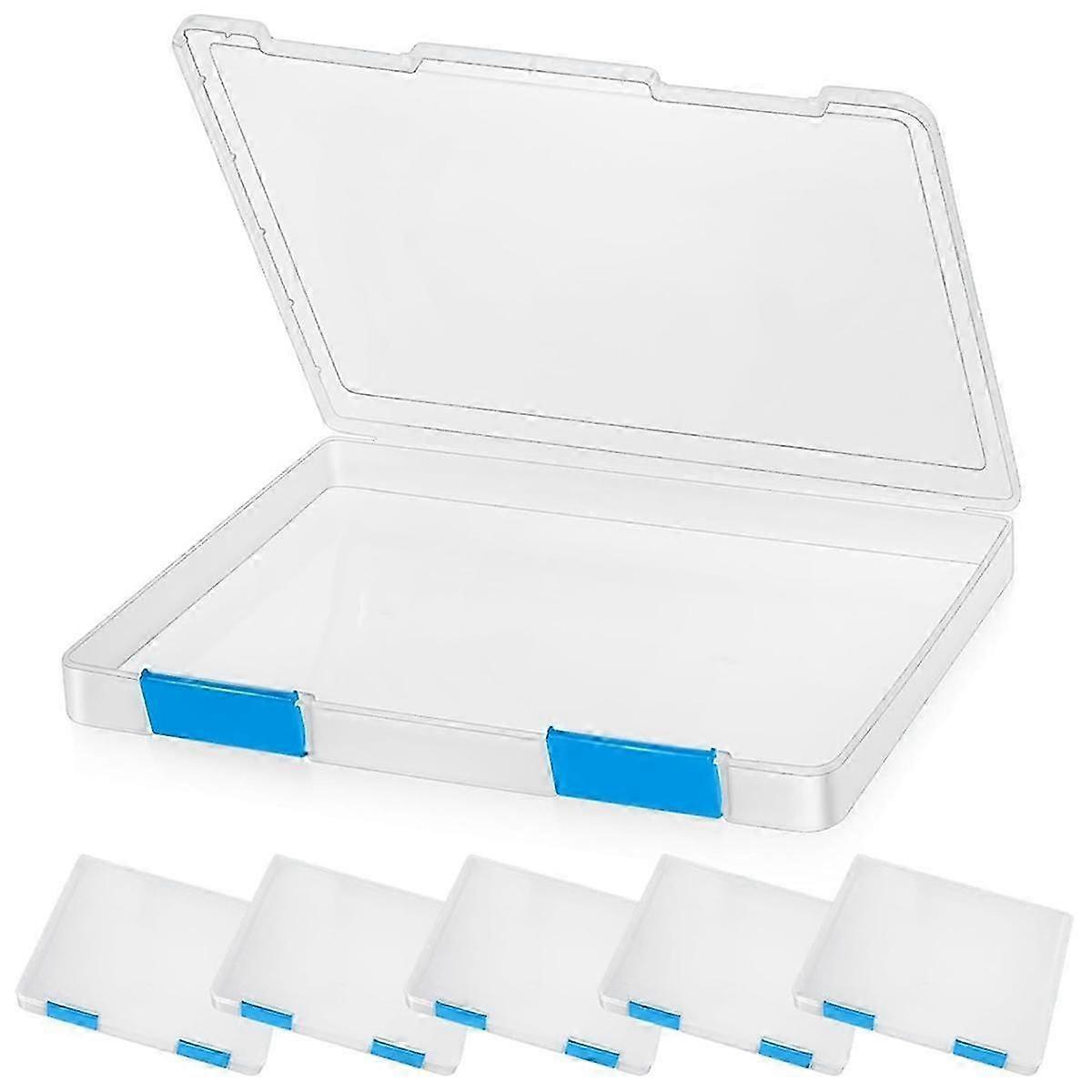 6 Pcs Klar A4 Datei Box Dokument Kunststoff Lagerung Box Fall Bord Container Magazin Protector Datei JP