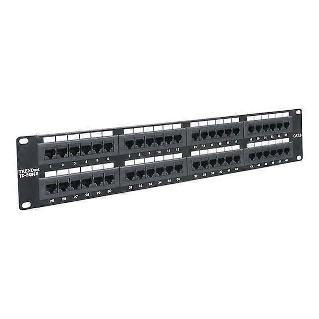 TRENDNET Netwerk Paneel Kamer TC-P48C6 - 48 Poort(en) - 48 x RJ-45 - 48 x RJ-11 - 19" Groothoek