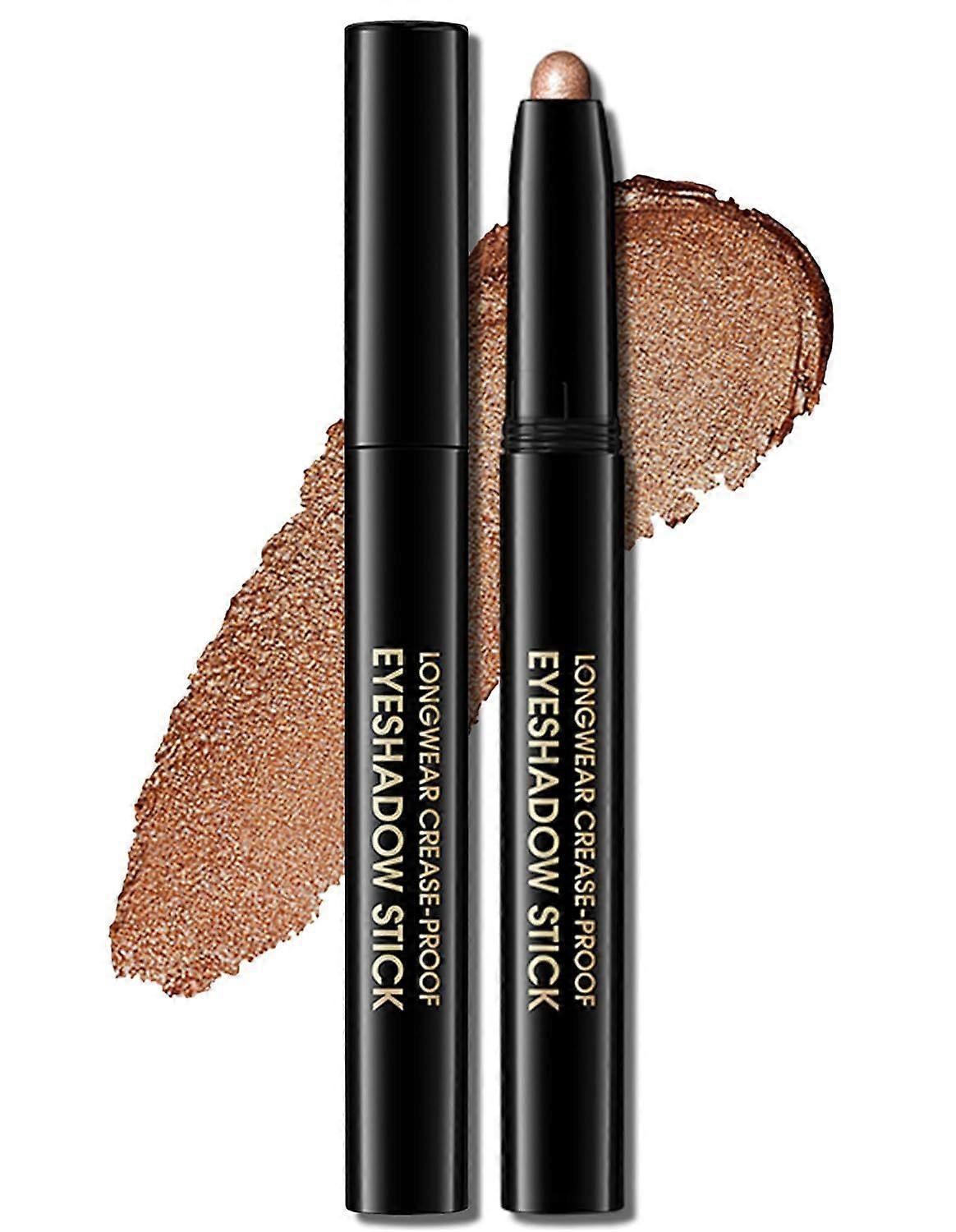 2Pcs Glitter Oogschaduw Pen, Glitter Oogschaduw Stick, Waterdicht & Langdurig, Crème Shimmer Crayon Eyeliner, Metallic Shimmer Oogmake-up Pen