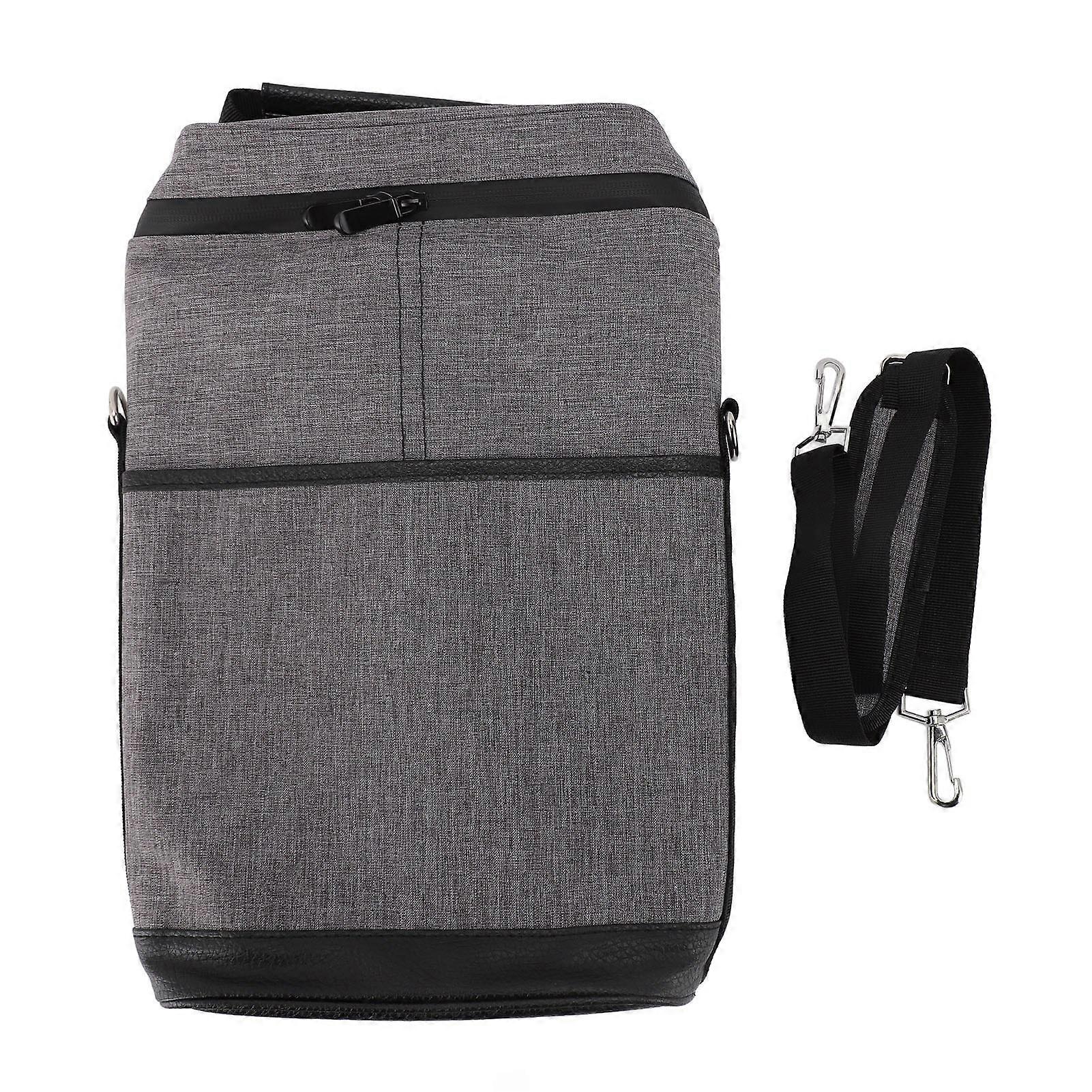 2 Bottle Wine Cooler Bag Leakproof Insulated Padded Wine Carrier Portable Wine Case with Handle Adjustable Shoulder Strap for Travel Grey