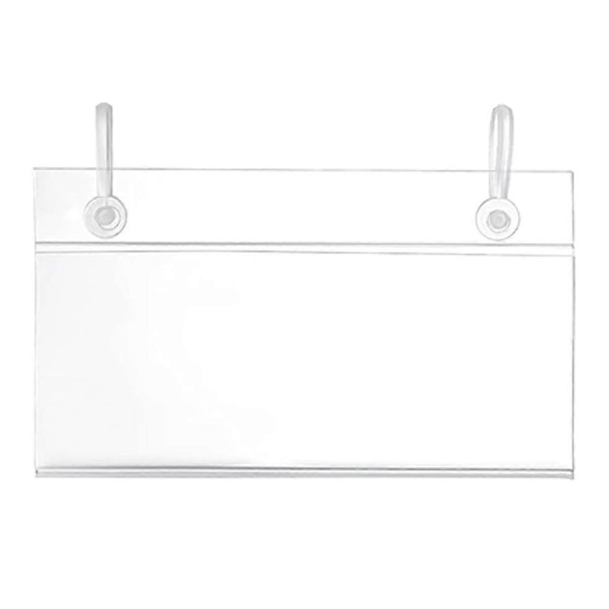 4inch x 2.3inch Clear Price Tag Holder for Wire Plastic Shelving