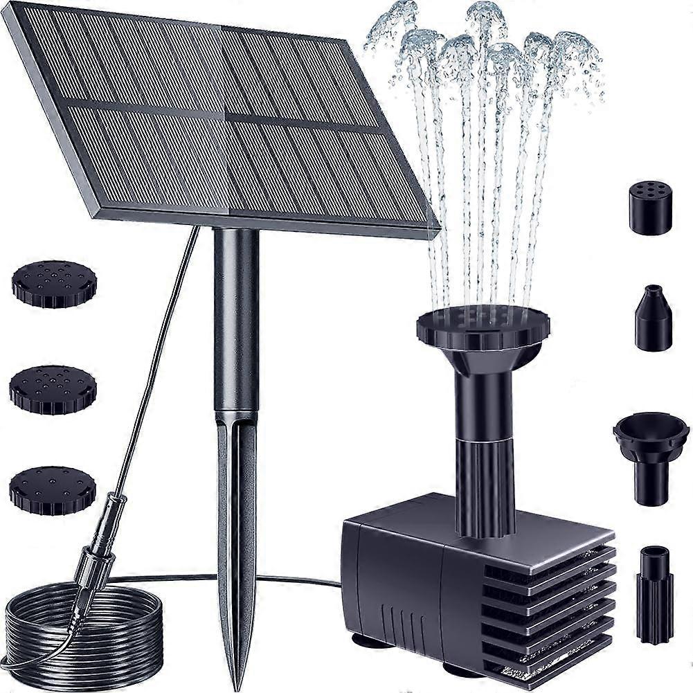 Upgraded Solar Water Pump for Bird Baths and Gardens, 1.5W, Durable Plastic, Easy Installation, Fountain Feature