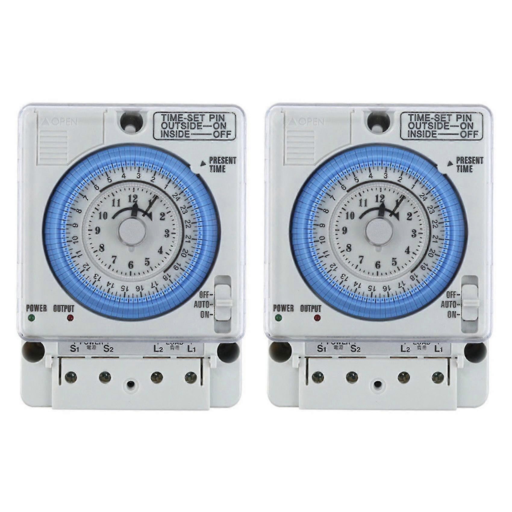 2x New Tb-388 Rectangle 15 Minutes / 96 Times Switch Timer Without Battery - FFY