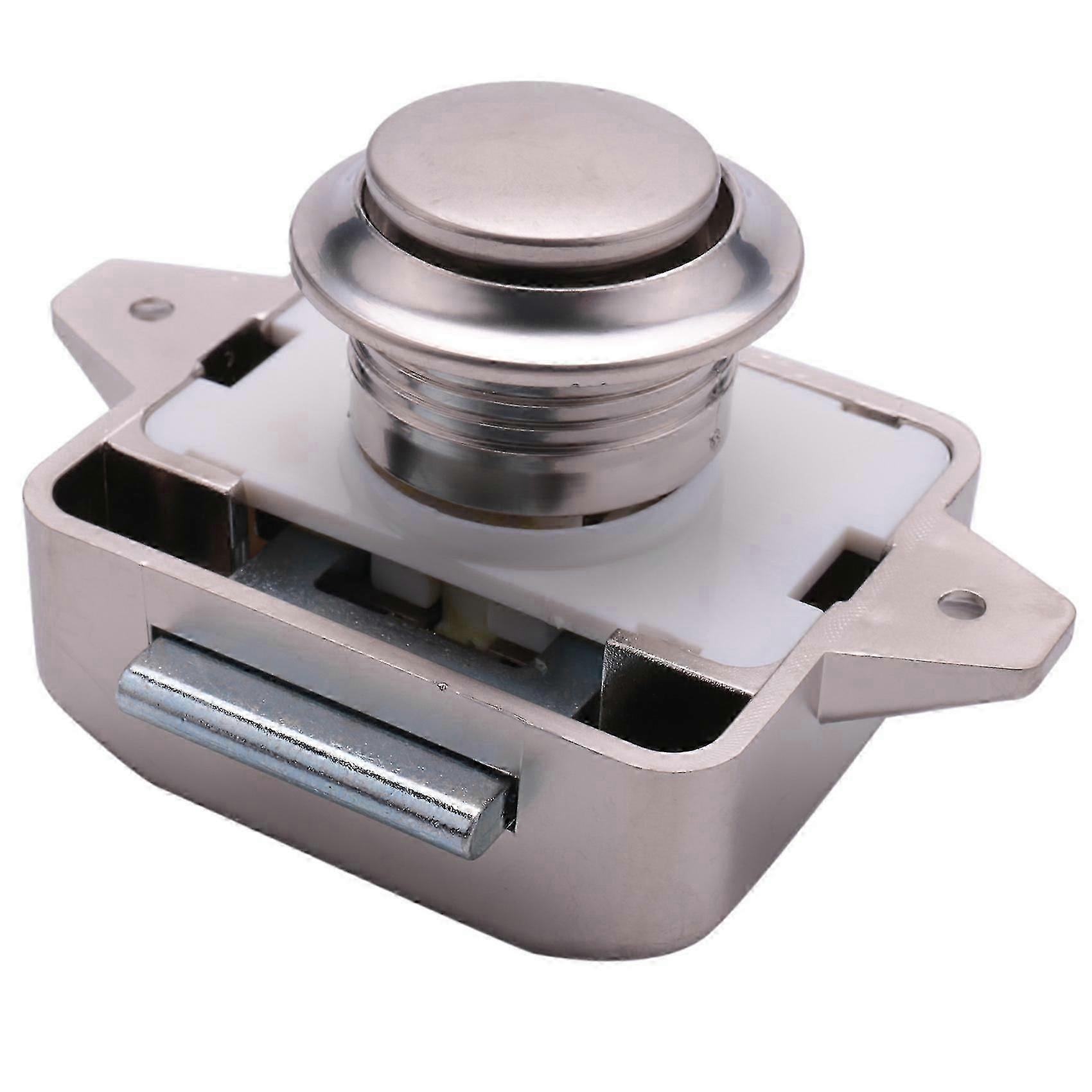 5Pcs 26mm Opening Hole Pearl Nickel Keyless Push Button Cabinet Latch Knob for Caravan Cupboard Cab