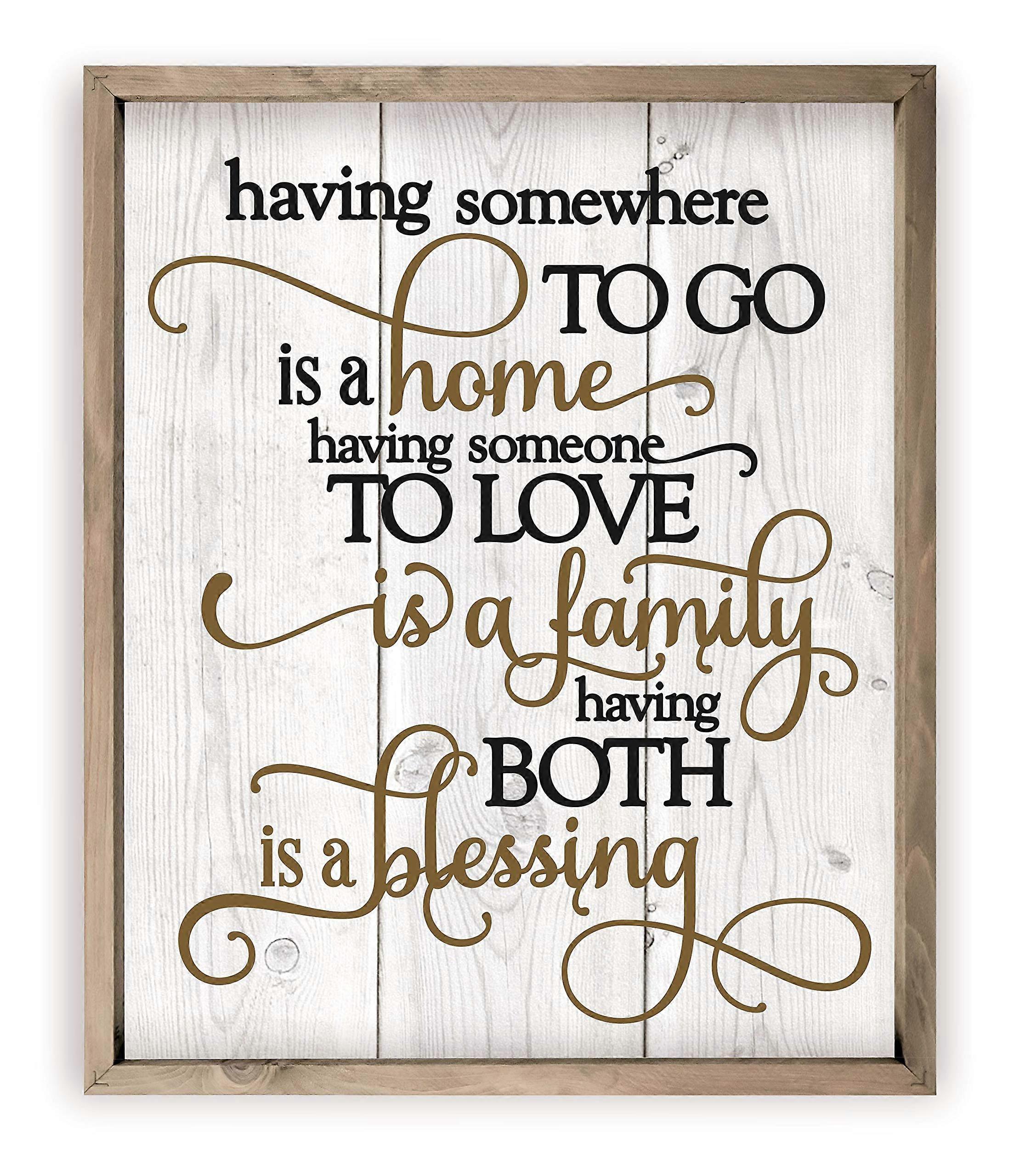 Printed Framed Wooden Wall Sign 16x20 Framed