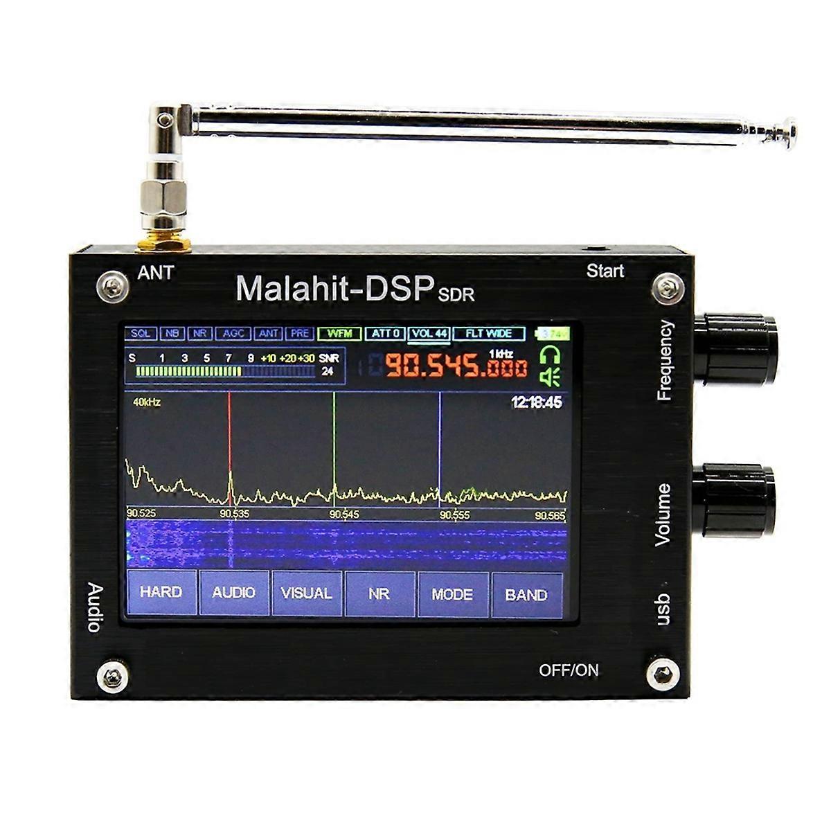 Malachiet DSP SDR 1.10d Radio-ontvanger 50 KHz-2.0GHz Alles-in-één firmwarebehuizing 3.7V 3800ma AM FM SSB 