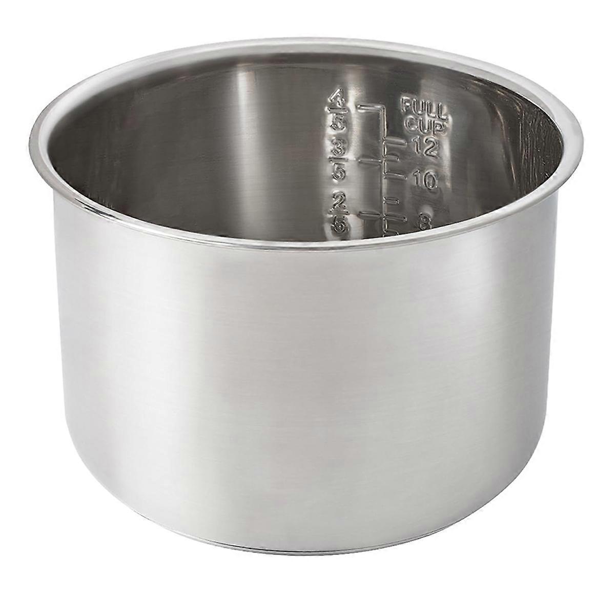 Replacement Inner Pot for Instant 6 Quart-Stainless Steel Rice Cooker Pot Replacement,Nonstick Repl
