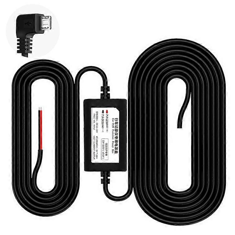 Car OBD Low-Voltage Protection Parking Monitor Power Cord 12V Turn 5V 2.5A Step-down Line, Specification: Micro Right Elbow