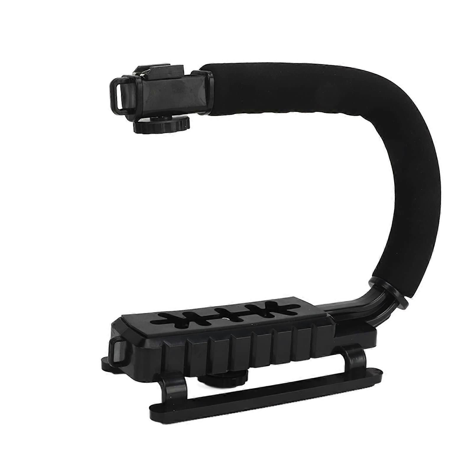 Handheld Stabilizer Grip for Video Action Aluminum Alloy and ABS U Type Stabilizing Handle Compatible with Cameras and Camcorders