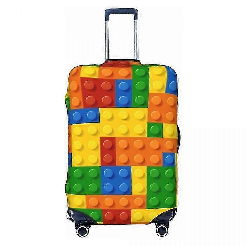 빌딩 블록 인쇄 여행 가방 커버 건설 벽돌 실용적인 비즈니스 프로텍터 수하물 액세서리 휴가