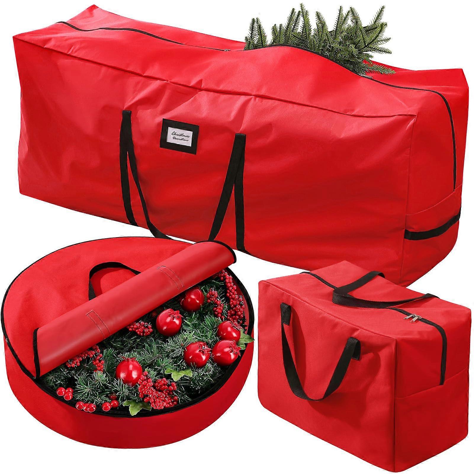 3 Pack Christmas Tree Storage Bag, for 7.5 Ft Artificial Trees up,