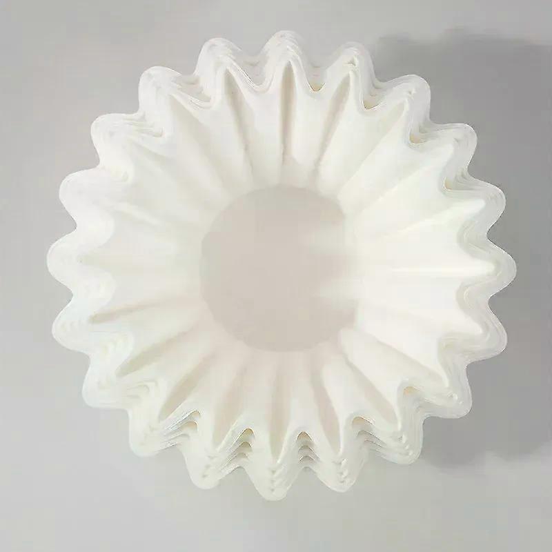 50pcs-White Coffee Filters Single Serving Paper compatible for Coffee Machine 155*45mm White Filter Paper Cake Cup Coffee Paper Bowl