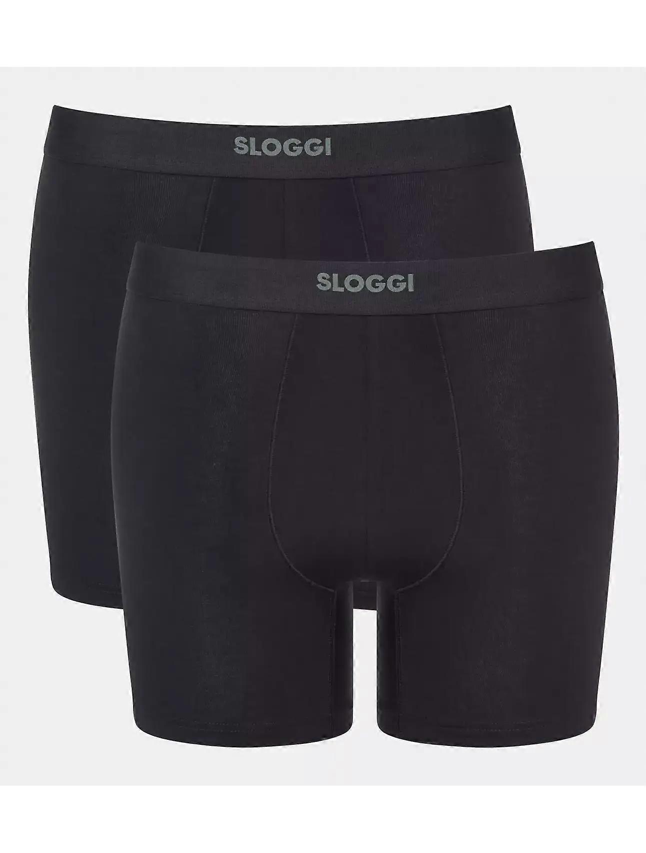 Sloggi Men's Ever Ease 2 Pack Boxer Briefs - Shorts, Black