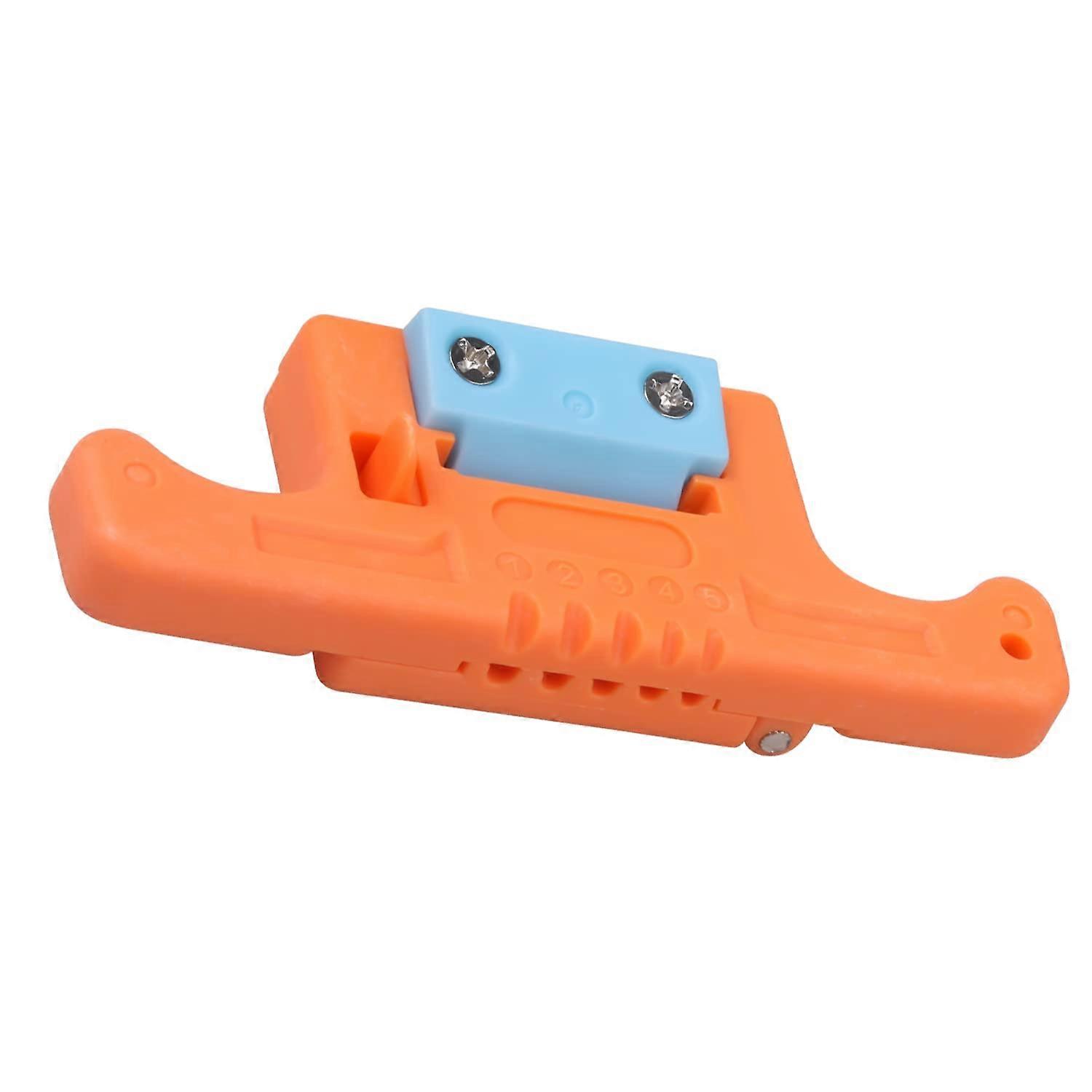 5 Wire Stripper Fiber Optic Ribbon Stripper Longitudinal Safe Cable Splicing Tool for Cutting Crimping, 2pc Orange