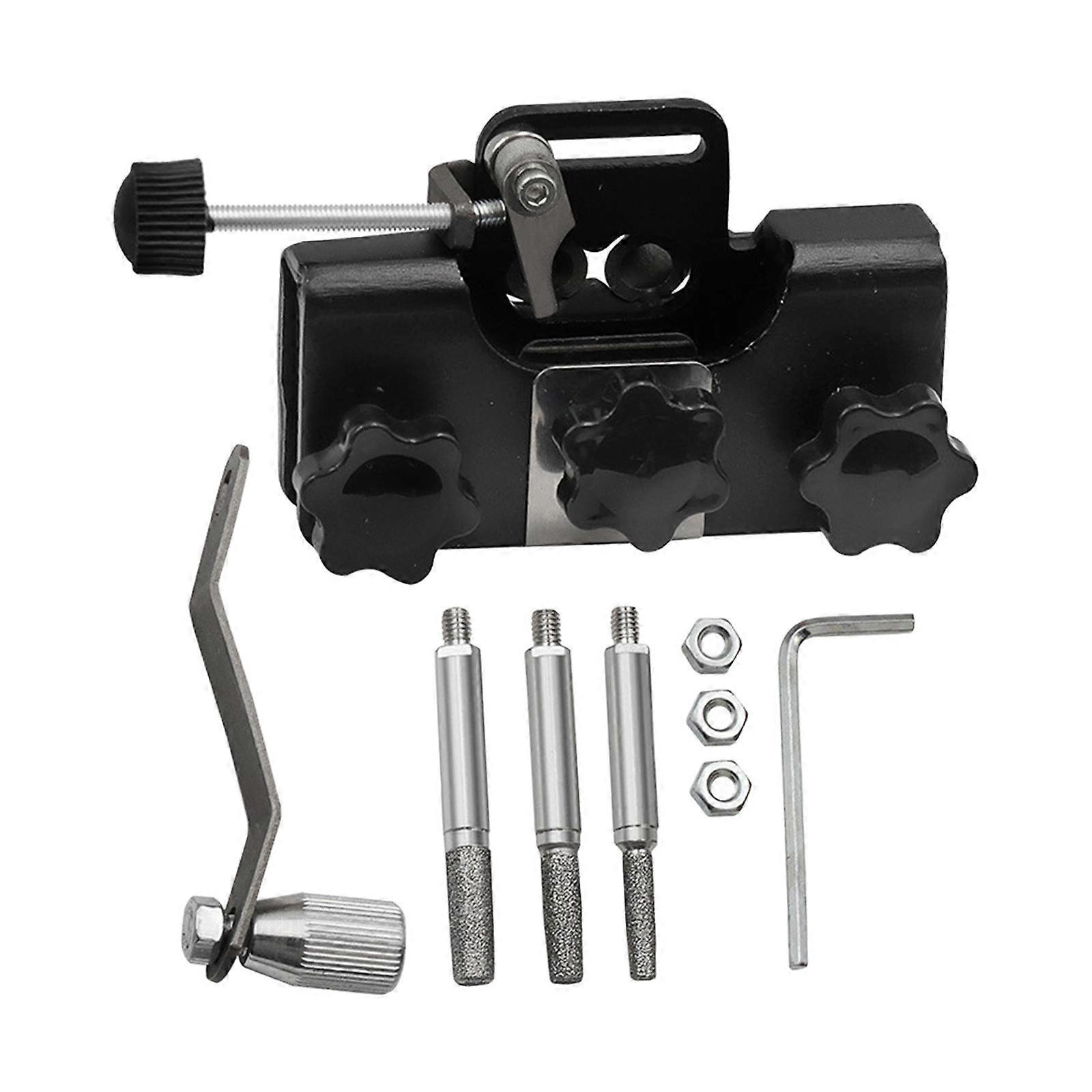 Chainsaw Sharpener Jig Accessory with Grinding Rod Handheld Metal Chainsaw Chain