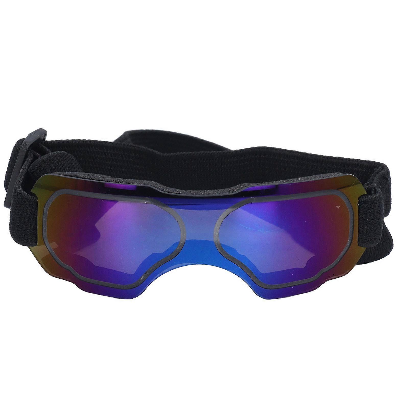 Dog Goggles with Adjustable Strap UV Proof Comfortable Cool Stylish Dog Sunglasses for Outdoor Blue