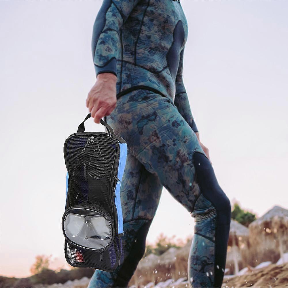 Drawstring Diving Flipper Storage Bag 67x25.5cm Mesh Holder