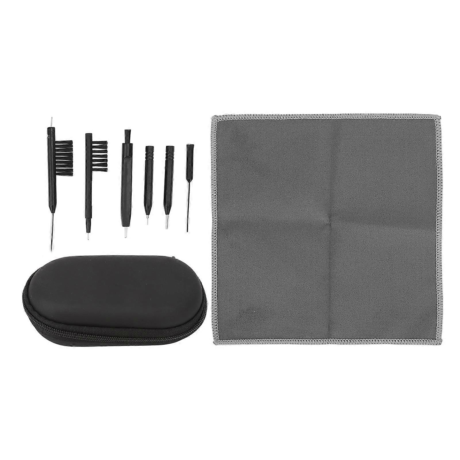 7pcs Set PU Box Hearing Amplifier Brush Multi Functional Wax Loop Magnet Portable Cleaning Tools